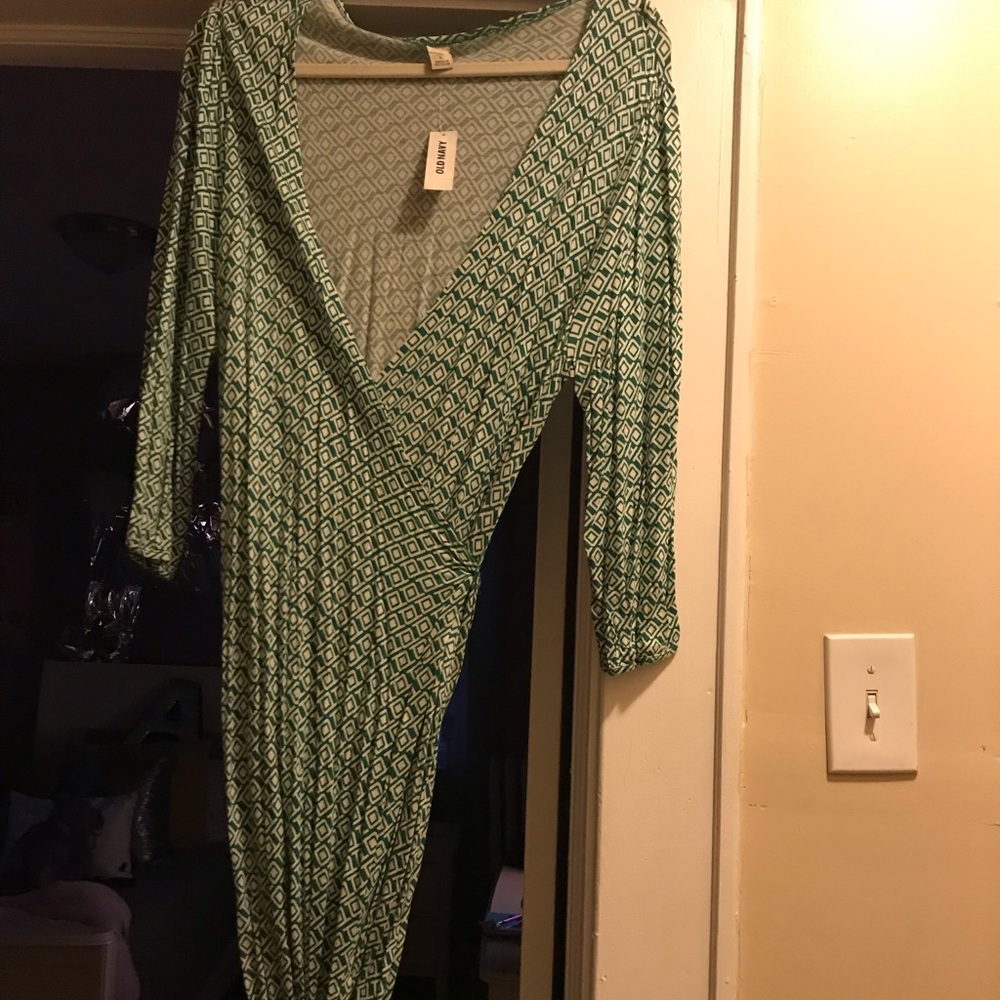 A green dress